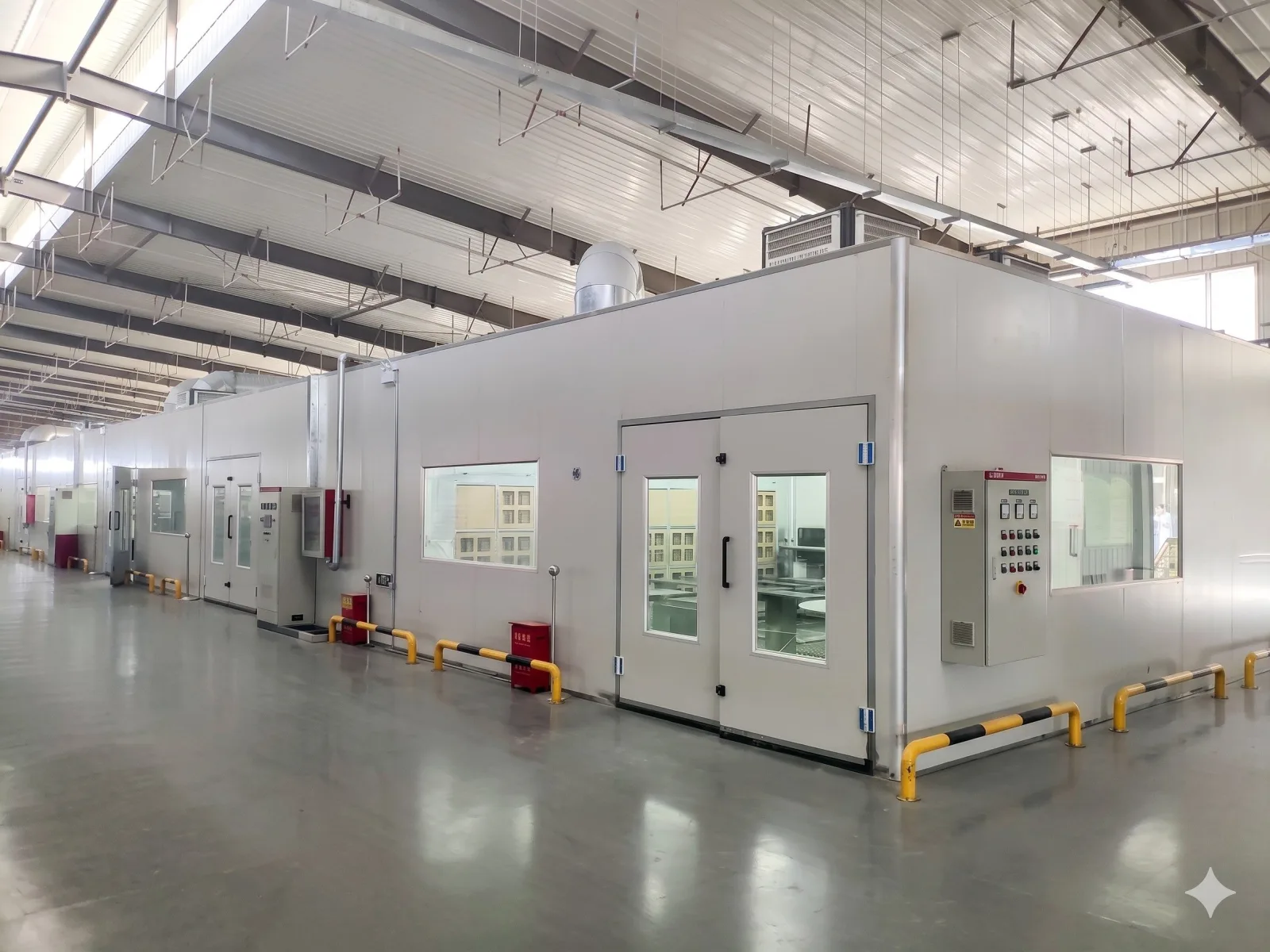 Dry filter spray booth
